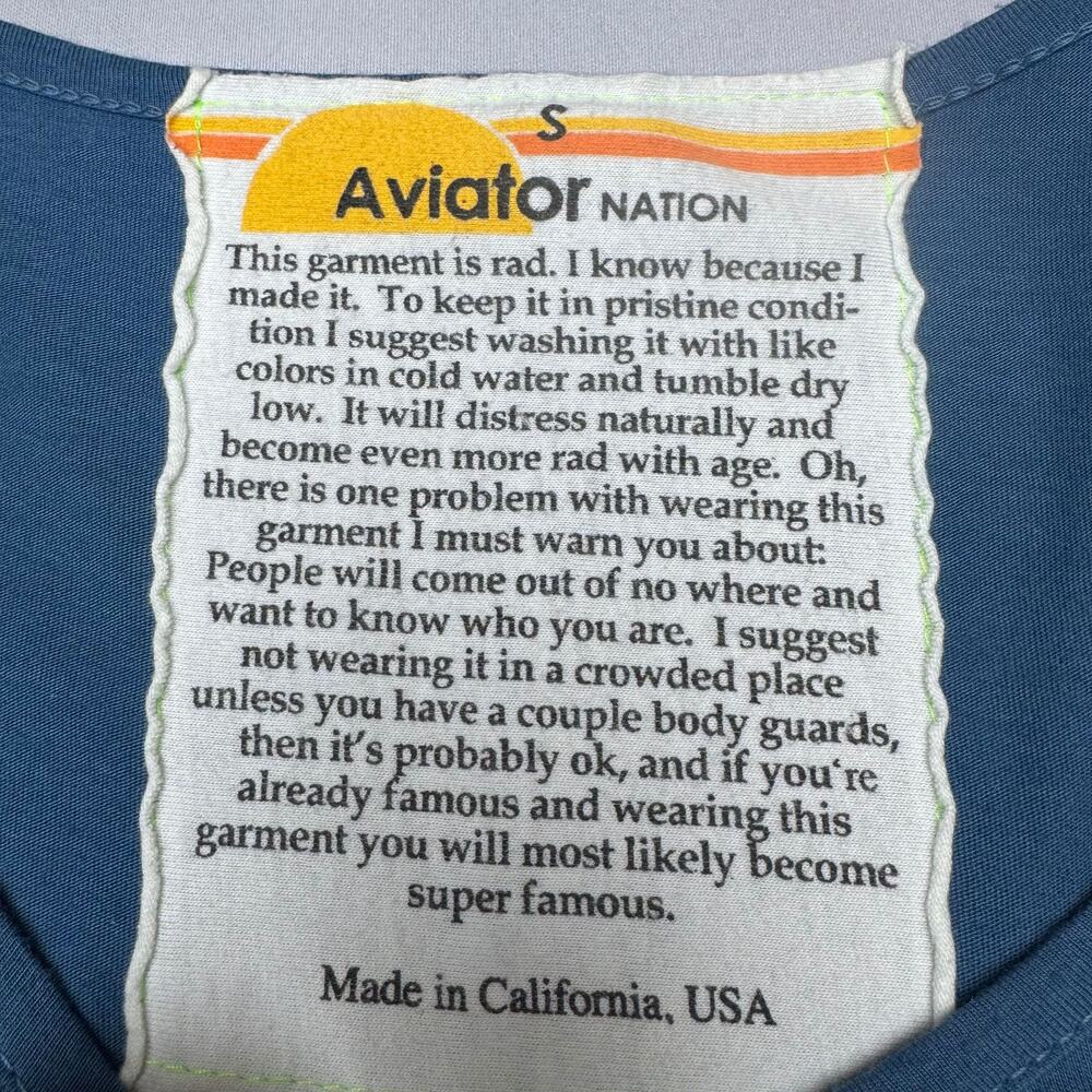 Aviator Nation Paige Mycoskie Mermaid Tee Surf Stripe Small Very Rare Goddess - Picture 8 of 11